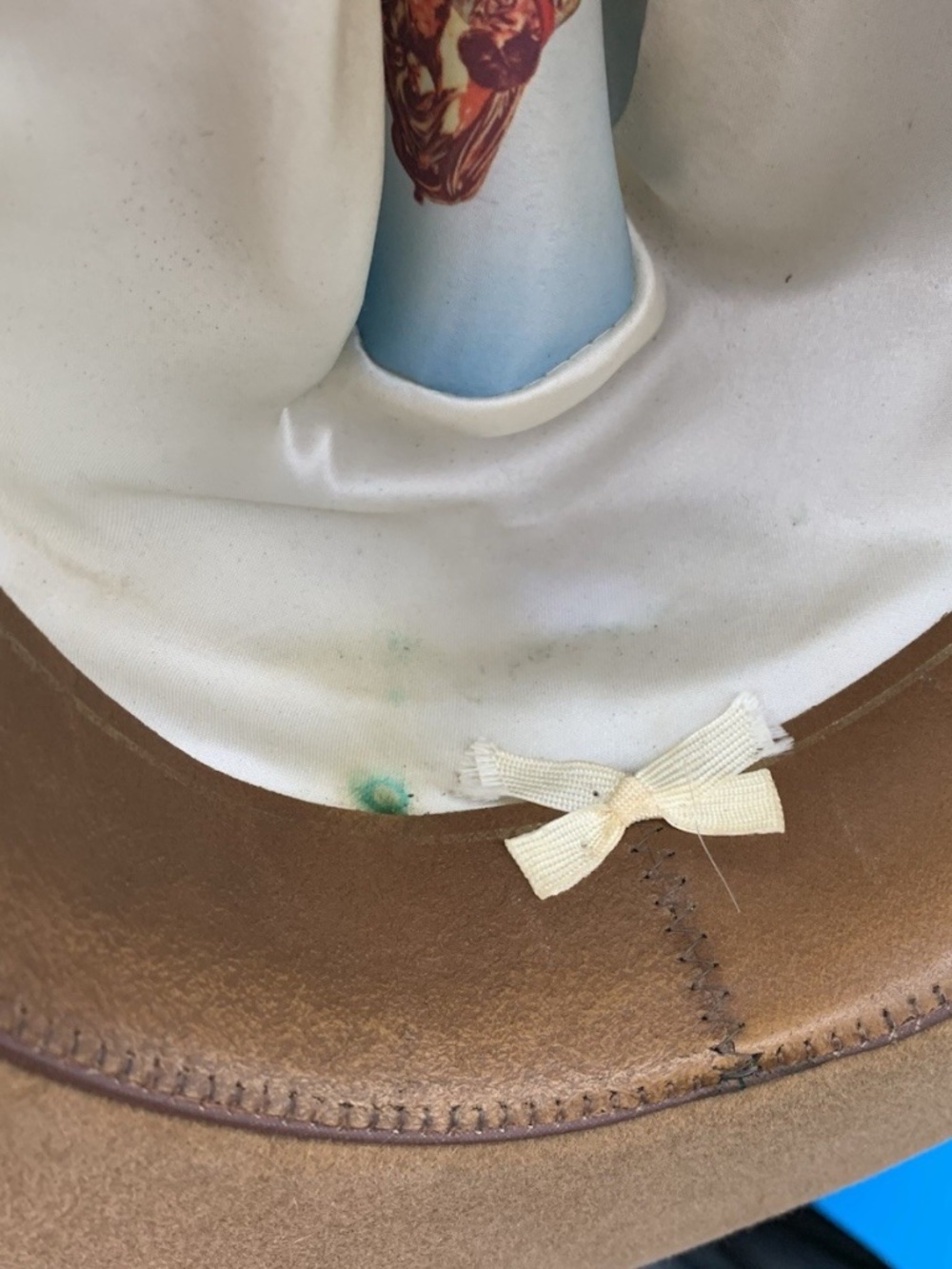 Vintage Stetson John B. Stetson 4x Beaver XXXX Stetson Tan Cowboy Hat Bullriding - Picture 8 of 12